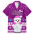 Personalised Palau Christmas Family Matching Mermaid Dress and Hawaiian Shirt Snowman Hugs Palau Coat of Arms Maori Pattern Pink Style LT03 Dad's Shirt - Short Sleeve Pink - Polynesian Pride