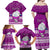 Personalised Palau Christmas Family Matching Off Shoulder Maxi Dress and Hawaiian Shirt Snowman Hugs Palau Coat of Arms Maori Pattern Pink Style LT03 - Polynesian Pride