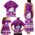 Personalised Palau Christmas Family Matching Tank Maxi Dress and Hawaiian Shirt Snowman Hugs Palau Coat of Arms Maori Pattern Pink Style LT03 - Polynesian Pride