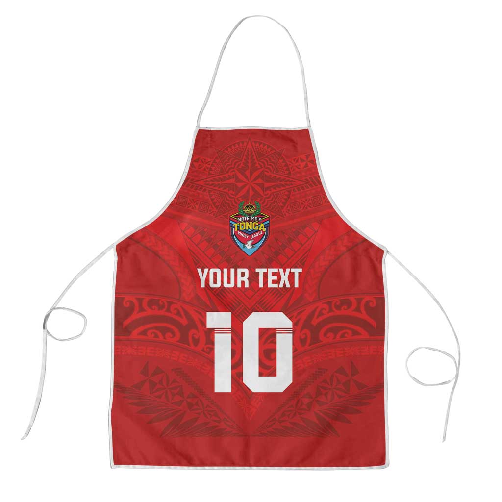 Custom Mate Ma'a Tonga Rugby Apron Ngatu Tribal Motifs Sporty Style - Polynesian Pride