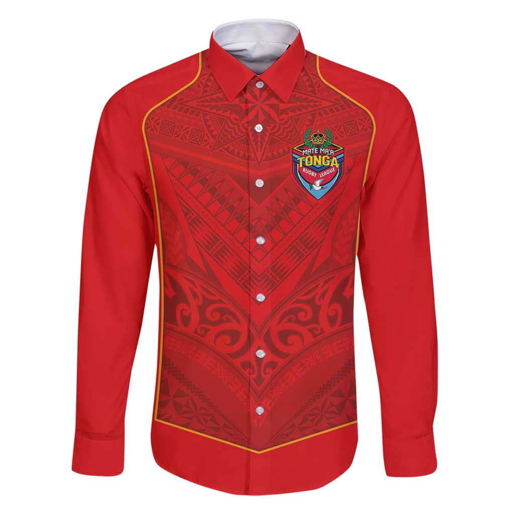 Custom Mate Ma'a Tonga Rugby Family Matching Puletasi and Hawaiian Shirt Ngatu Tribal Motifs Sporty Style - Polynesian Pride