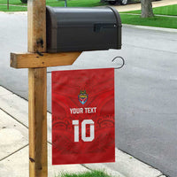 Custom Mate Ma'a Tonga Rugby Garden Flag Ngatu Tribal Motifs Sporty Style - Polynesian Pride