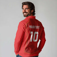 Custom Mate Ma'a Tonga Rugby Long Sleeve Polo Shirt Ngatu Tribal Motifs Sporty Style - Polynesian Pride