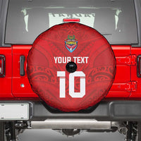 Custom Mate Ma'a Tonga Rugby Spare Tire Cover Ngatu Tribal Motifs Sporty Style - Polynesian Pride