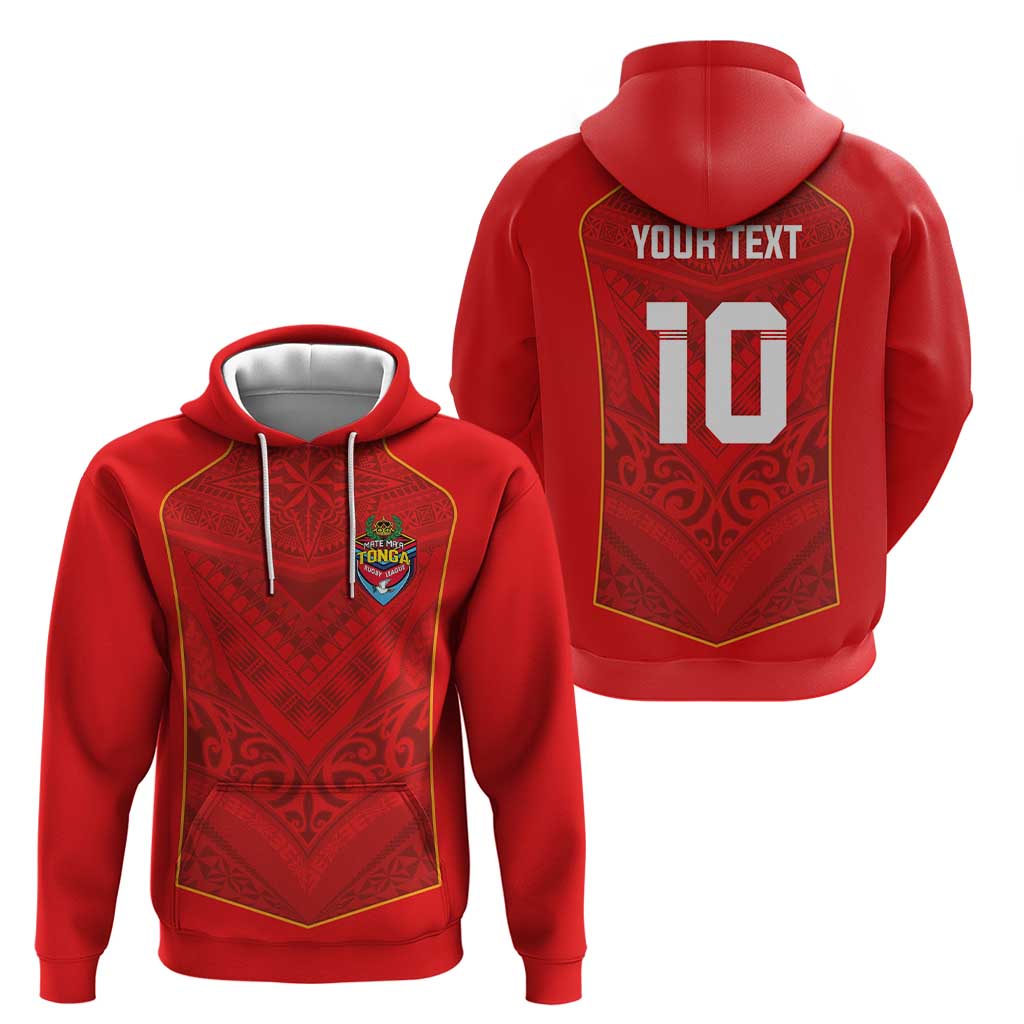 Custom Mate Ma'a Tonga Rugby Zip Hoodie Ngatu Tribal Motifs Sporty Style - Polynesian Pride
