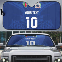 Custom Samoa Rugby Auto Sun Shade Tatau Tribal Motifs Sporty Style - Polynesian Pride