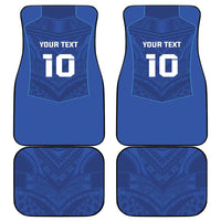 Custom Samoa Rugby Car Mats Tatau Tribal Motifs Sporty Style - Polynesian Pride