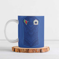 Custom Samoa Rugby Ceramic Mug Tatau Tribal Motifs Sporty Style - Polynesian Pride