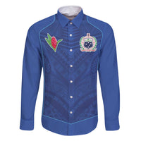 Custom Samoa Rugby Family Matching Off Shoulder Short Dress and Hawaiian Shirt Tatau Tribal Motifs Sporty Style - Polynesian Pride