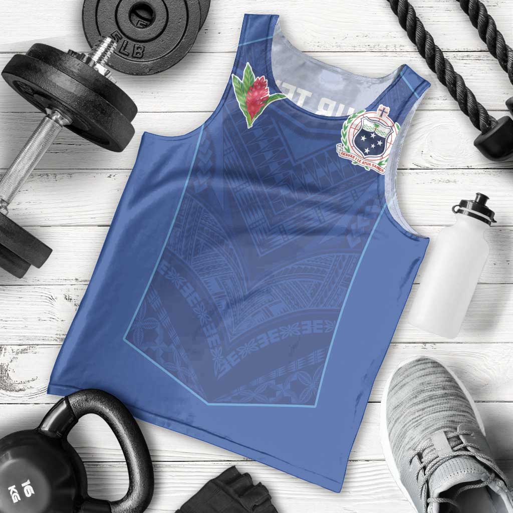 Custom Samoa Rugby Men Tank Top Tatau Tribal Motifs Sporty Style - Polynesian Pride