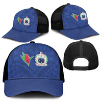 Samoa Rugby Mesh Trucker Cap Tatau Tribal Motifs Sporty Style - Polynesian Pride