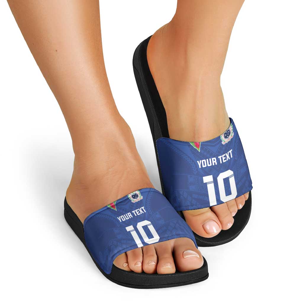 Custom Samoa Rugby Slide Sandals Tatau Tribal Motifs Sporty Style - Polynesian Pride