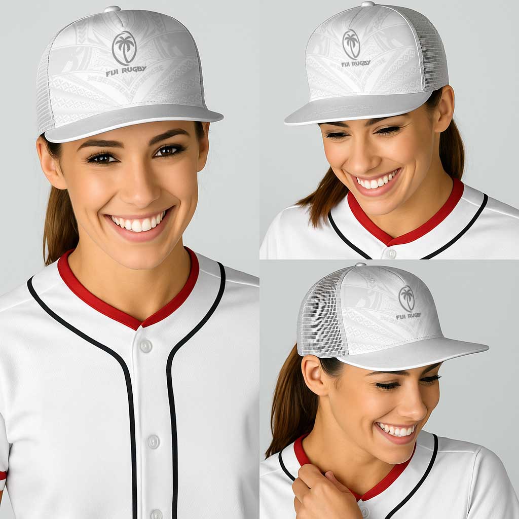 Fiji Rugby Baseball Net Cap Tapa Tribal Motifs Sporty Style - Polynesian Pride