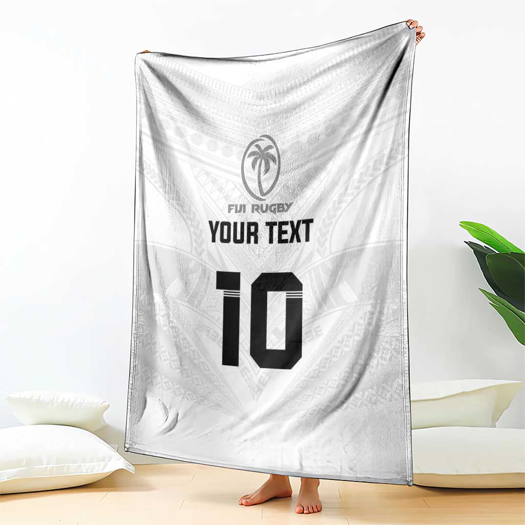 Custom Fiji Rugby Blanket Tapa Tribal Motifs Sporty Style - Polynesian Pride