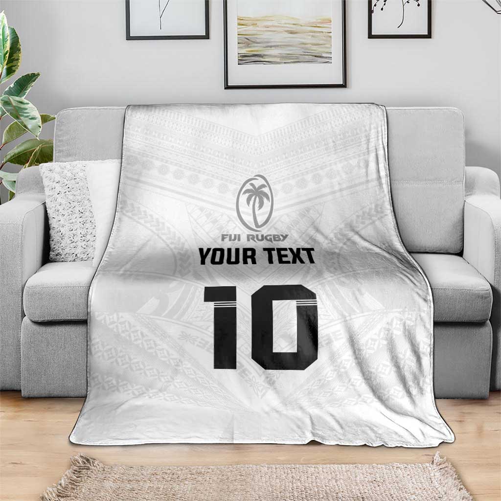 Custom Fiji Rugby Blanket Tapa Tribal Motifs Sporty Style - Polynesian Pride