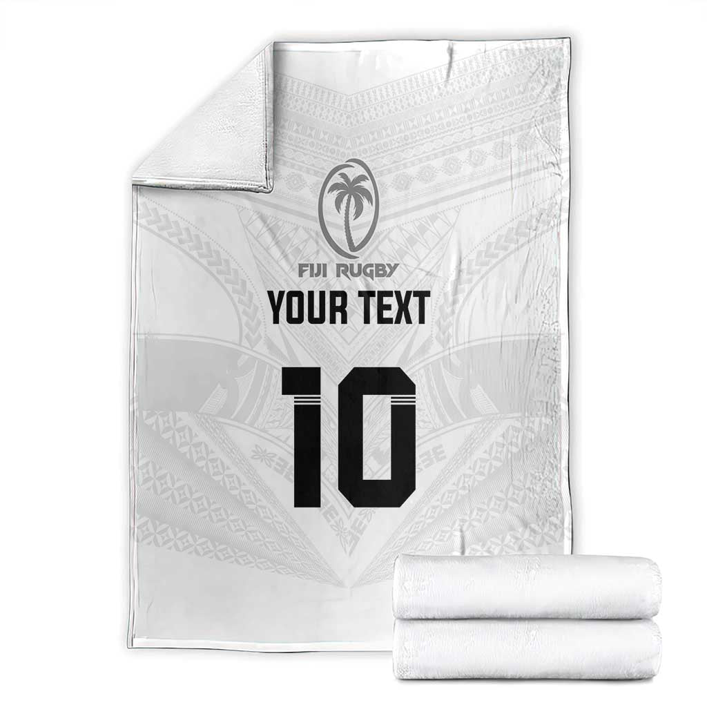 Custom Fiji Rugby Blanket Tapa Tribal Motifs Sporty Style - Polynesian Pride