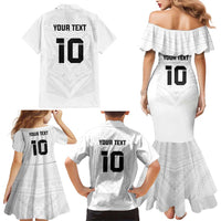 Custom Fiji Rugby Family Matching Mermaid Dress and Hawaiian Shirt Tapa Tribal Motifs Sporty Style - Polynesian Pride