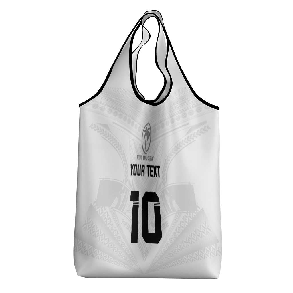 Custom Fiji Rugby Grocery Bag Tapa Tribal Motifs Sporty Style - Polynesian Pride