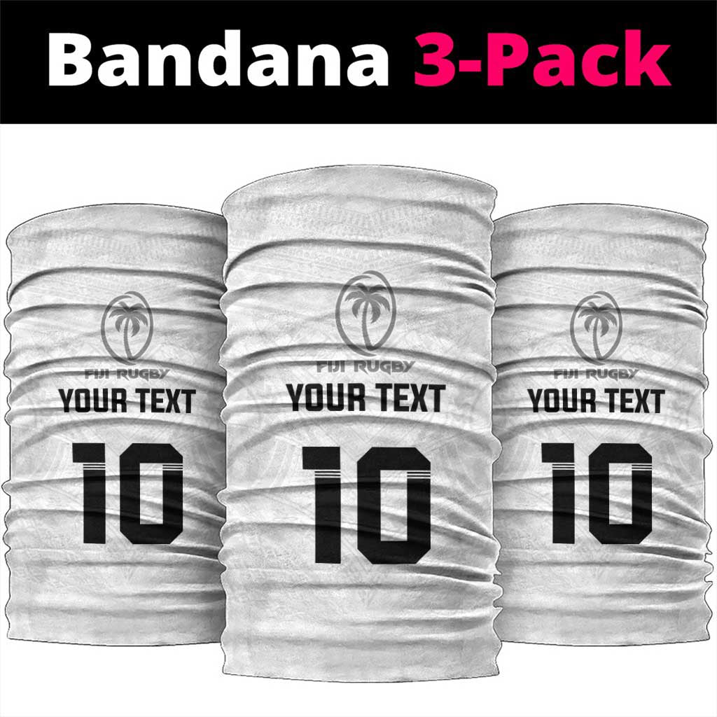 Custom Fiji Rugby Neck Gaiter Tapa Tribal Motifs Sporty Style - Polynesian Pride