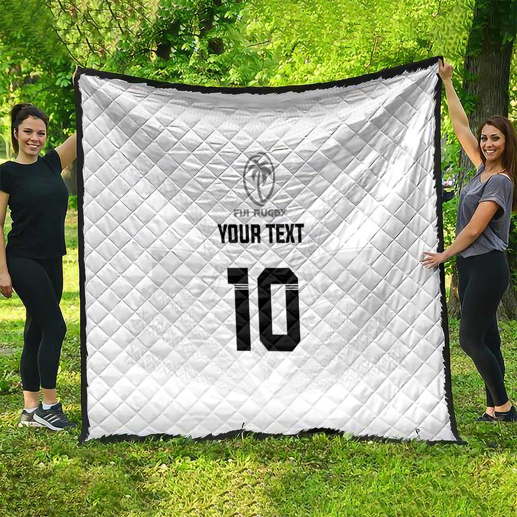 Custom Fiji Rugby Quilt Tapa Tribal Motifs Sporty Style - Polynesian Pride