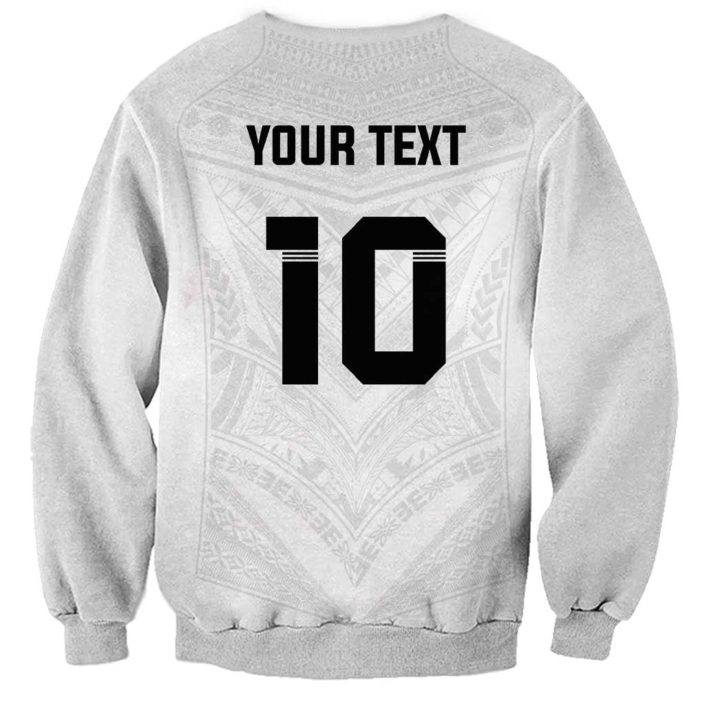 Custom Fiji Rugby Sweatshirt Tapa Tribal Motifs Sporty Style - Polynesian Pride