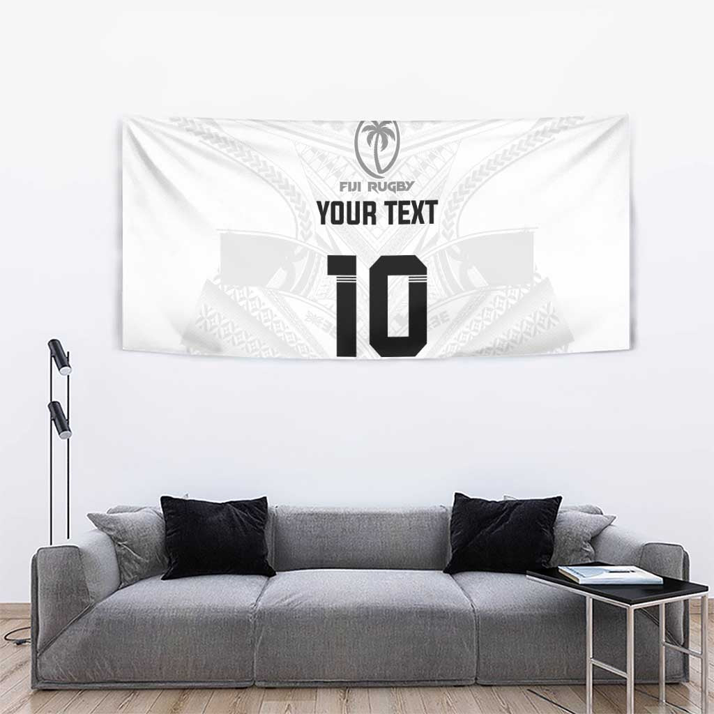 Custom Fiji Rugby Tapestry Tapa Tribal Motifs Sporty Style - Polynesian Pride