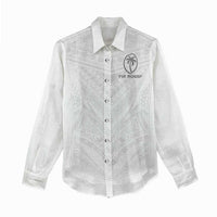 Custom Fiji Rugby Women Casual Shirt Tapa Tribal Motifs Sporty Style - Polynesian Pride