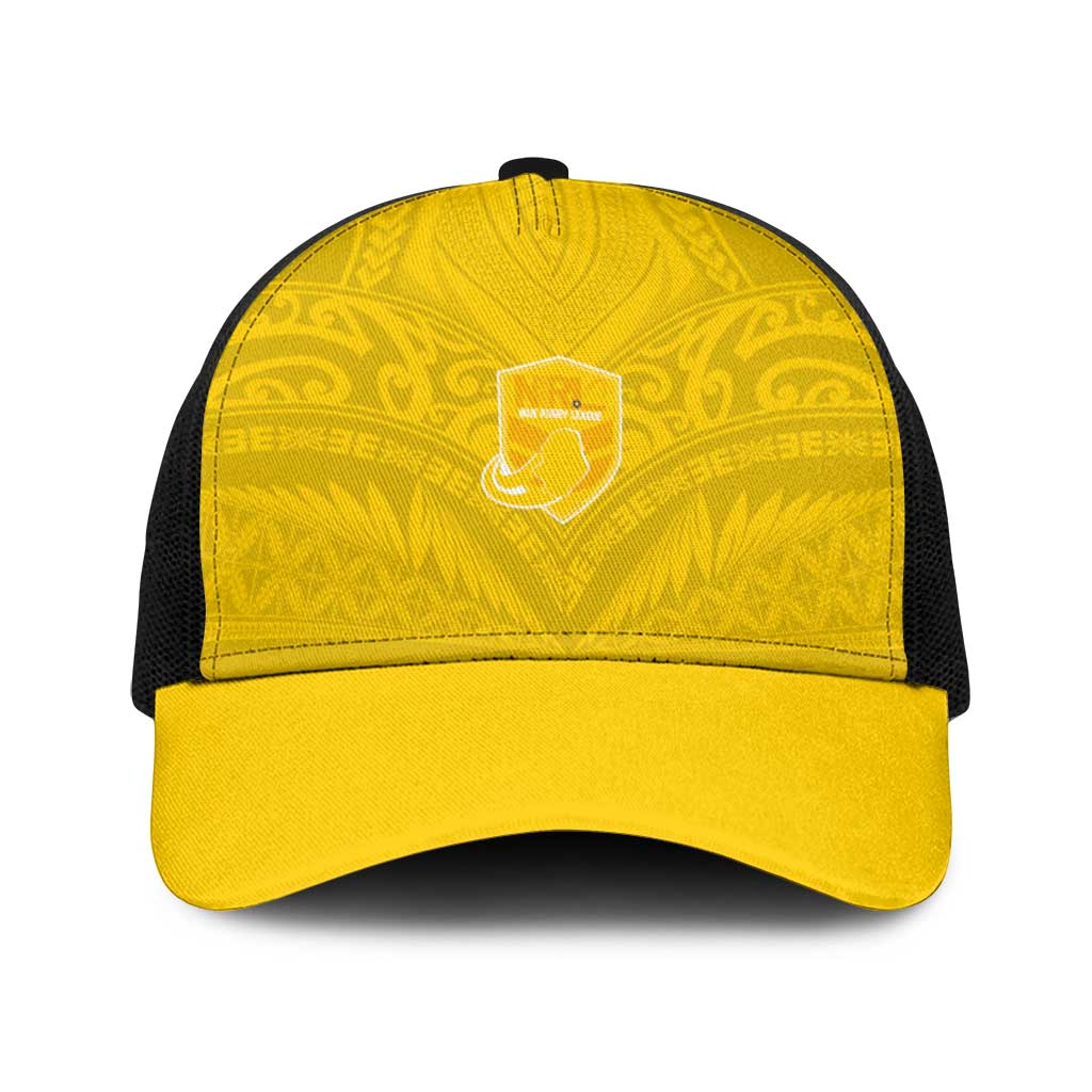 Niue Rugby Baseball Net Cap Hiapo Tribal Motifs Sporty Style - Polynesian Pride
