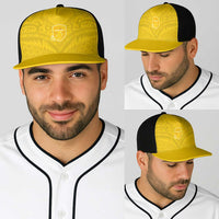Niue Rugby Baseball Net Cap Hiapo Tribal Motifs Sporty Style - Polynesian Pride