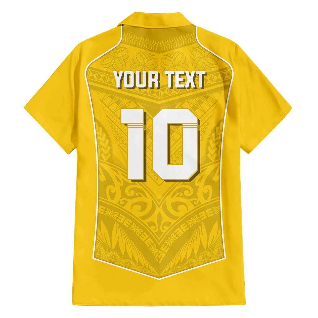 Custom Niue Rugby Family Matching Long Sleeve Bodycon Dress and Hawaiian Shirt Hiapo Tribal Motifs Sporty Style - Polynesian Pride