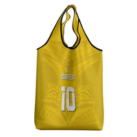 Custom Niue Rugby Grocery Bag Hiapo Tribal Motifs Sporty Style - Polynesian Pride
