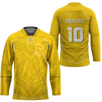 Custom Niue Rugby Hockey Jersey Hiapo Tribal Motifs Sporty Style - Polynesian Pride