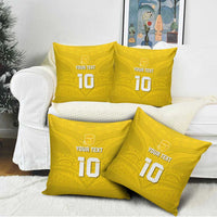 Custom Niue Rugby Pillow Cover Hiapo Tribal Motifs Sporty Style - Polynesian Pride