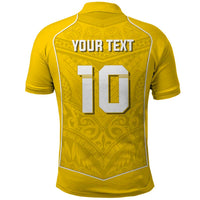 Custom Niue Rugby Polo Shirt Hiapo Tribal Motifs Sporty Style - Polynesian Pride