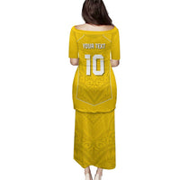 Custom Niue Rugby Puletasi Hiapo Tribal Motifs Sporty Style - Polynesian Pride