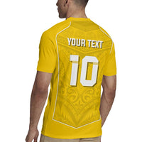 Custom Niue Rugby Rugby Jersey Hiapo Tribal Motifs Sporty Style - Polynesian Pride