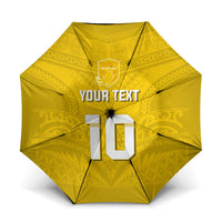 Custom Niue Rugby Umbrella Hiapo Tribal Motifs Sporty Style - Polynesian Pride