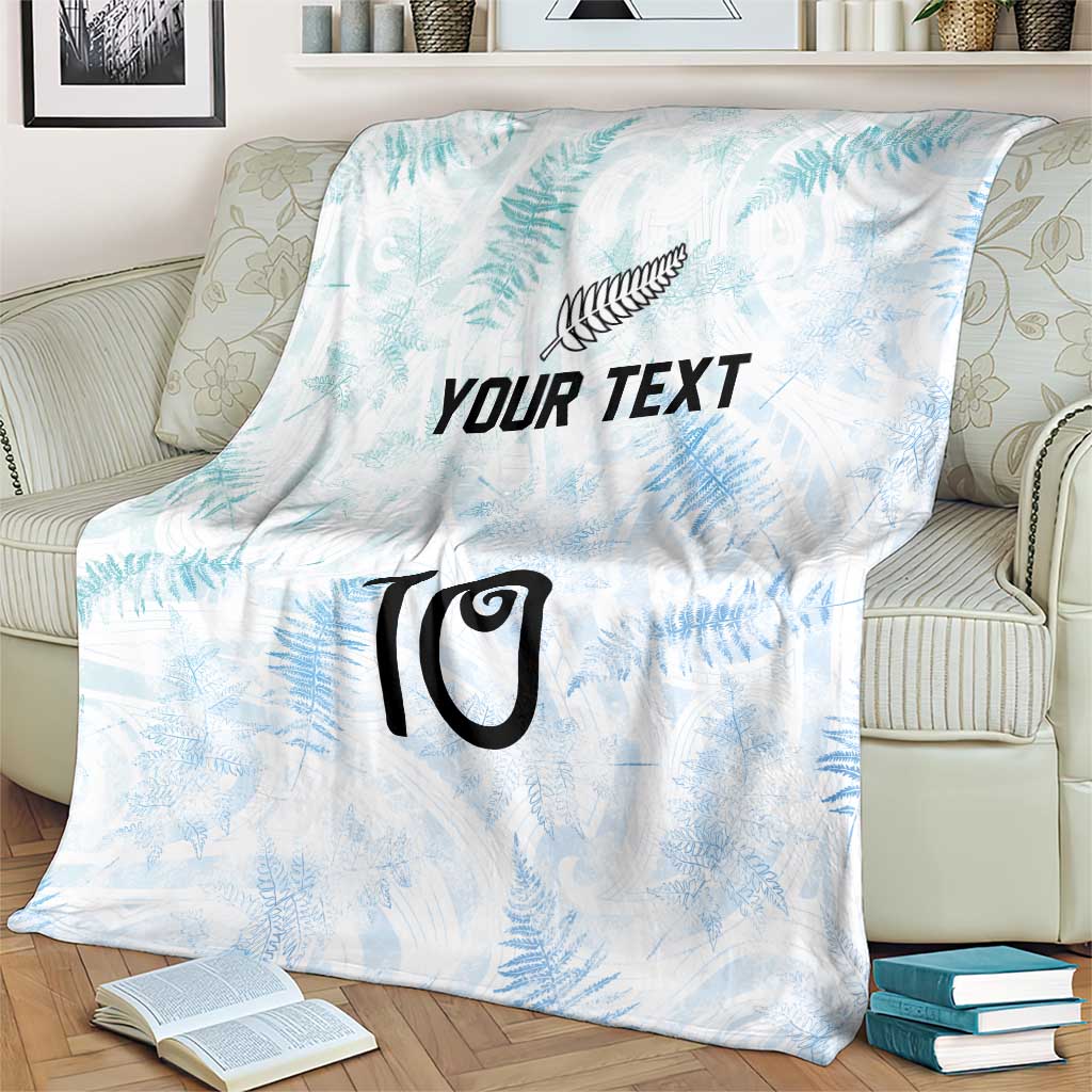 Custom New Zealand Football Blanket The Whites-Aotearoa Inspired - Polynesian Pride