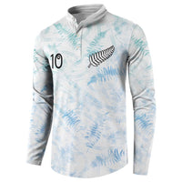 Custom New Zealand Football Button Sweatshirt The Whites-Aotearoa Inspired - Polynesian Pride