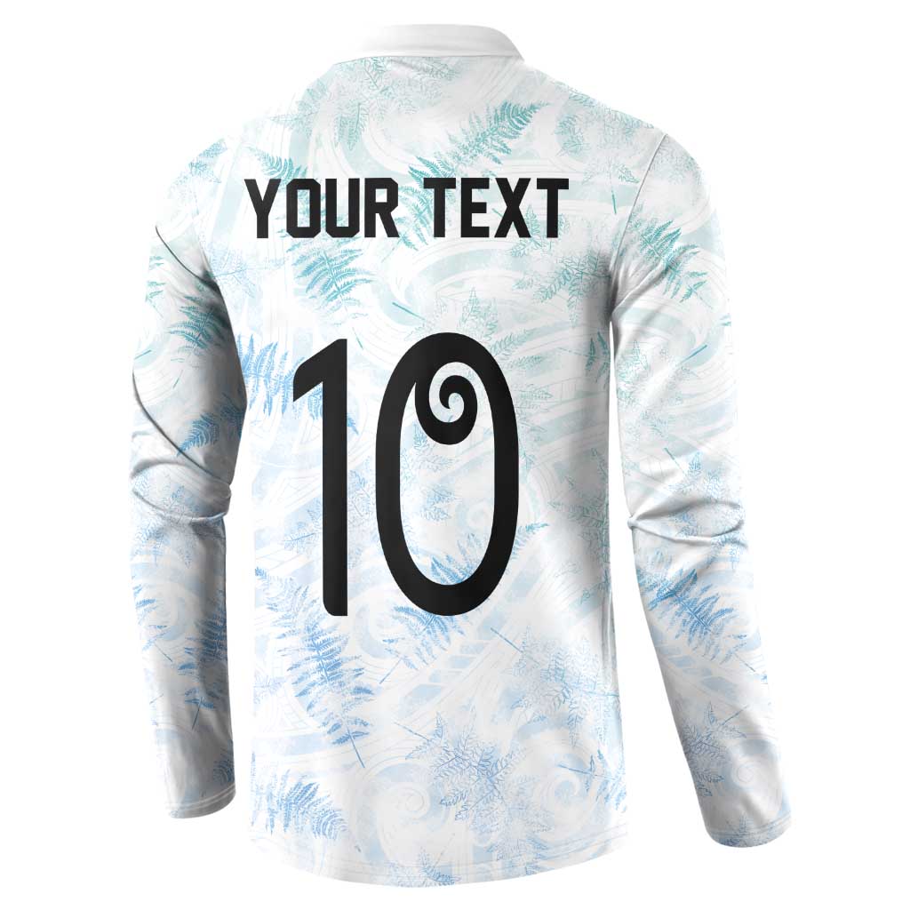 Custom New Zealand Football Button Sweatshirt The Whites-Aotearoa Inspired - Polynesian Pride