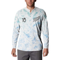 Custom New Zealand Football Button Sweatshirt The Whites-Aotearoa Inspired - Polynesian Pride