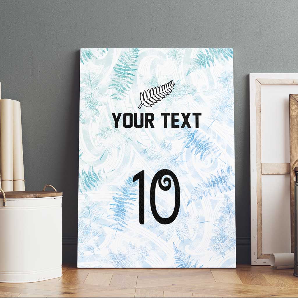 Custom New Zealand Football Canvas Wall Art The Whites-Aotearoa Inspired - Polynesian Pride