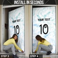 Custom New Zealand Football Door Cover The Whites-Aotearoa Inspired - Polynesian Pride