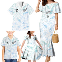 Custom New Zealand Football Family Matching Mermaid Dress and Hawaiian Shirt The Whites-Aotearoa Inspired - Polynesian Pride