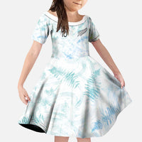 Custom New Zealand Football Family Matching Off Shoulder Maxi Dress and Hawaiian Shirt The Whites-Aotearoa Inspired - Polynesian Pride