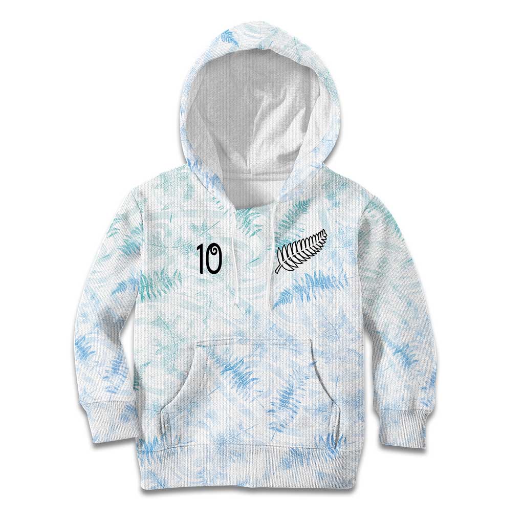 Custom New Zealand Football Kid Hoodie The Whites-Aotearoa Inspired - Polynesian Pride