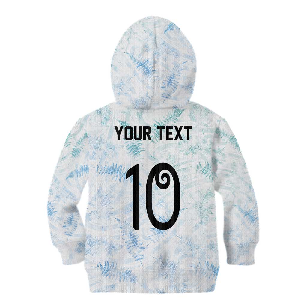 Custom New Zealand Football Kid Hoodie The Whites-Aotearoa Inspired - Polynesian Pride