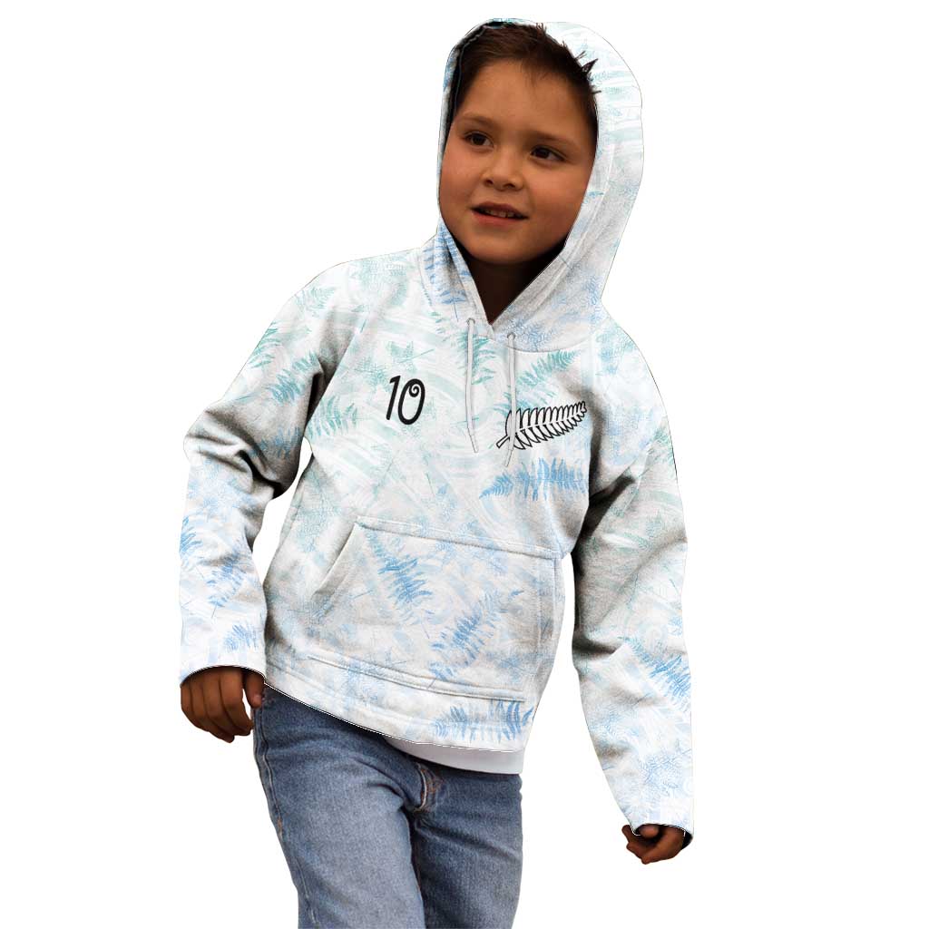 Custom New Zealand Football Kid Hoodie The Whites-Aotearoa Inspired - Polynesian Pride