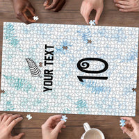 Custom New Zealand Football Puzzle The Whites-Aotearoa Inspired - Polynesian Pride