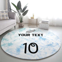 Custom New Zealand Football Round Carpet The Whites-Aotearoa Inspired - Polynesian Pride